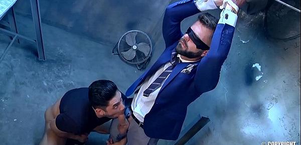 Russian stud Dato Foland fuck Hector De Silva tied and blindfolded